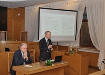 Prezes TK prof. Andrzej Rzepliński i prof. Stanisław Sołtysiński
Prof. Stanisław Sołtysiński i Prezes TK prof. Andrzej Rzepliński
Uczestnicy wykładu